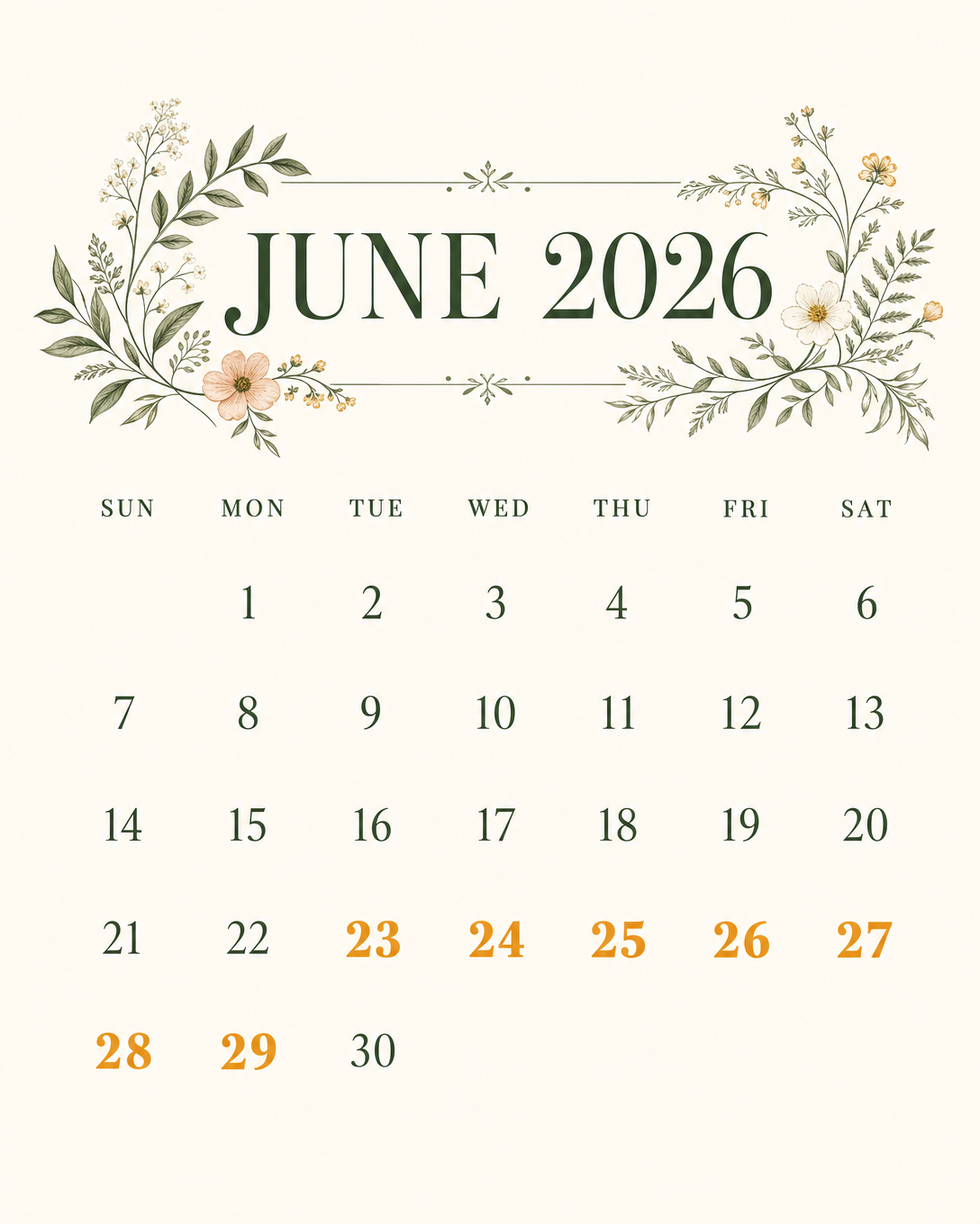 June 2026 Week of Wellness calendar from a Chiro Connect patient newsletter.