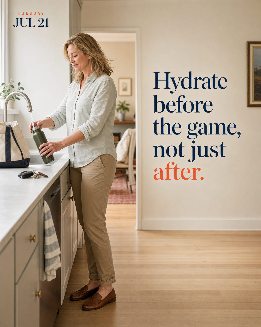 Hydrate before the game, not just after