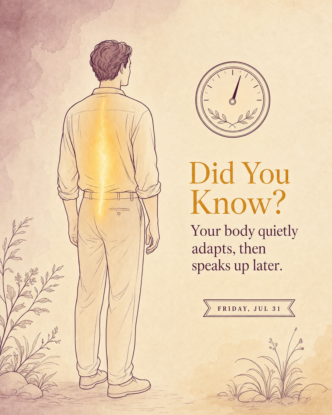 Your body quietly adapts, then speaks up later